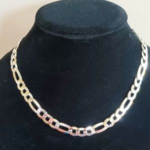 10mm Figaro 18" Super flat. Italy 925